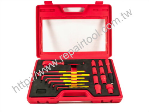 16PCS VDE Hex Key & Socket Ratchet Set