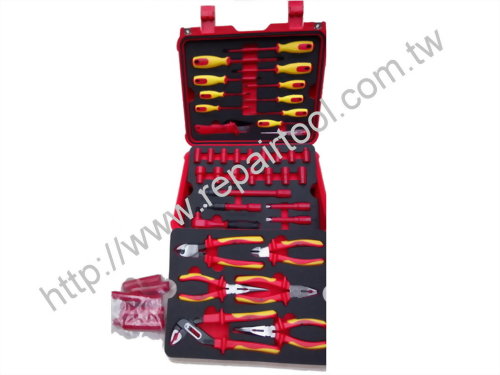 15PCS VDE Hex Key & Socket Ratchet Set