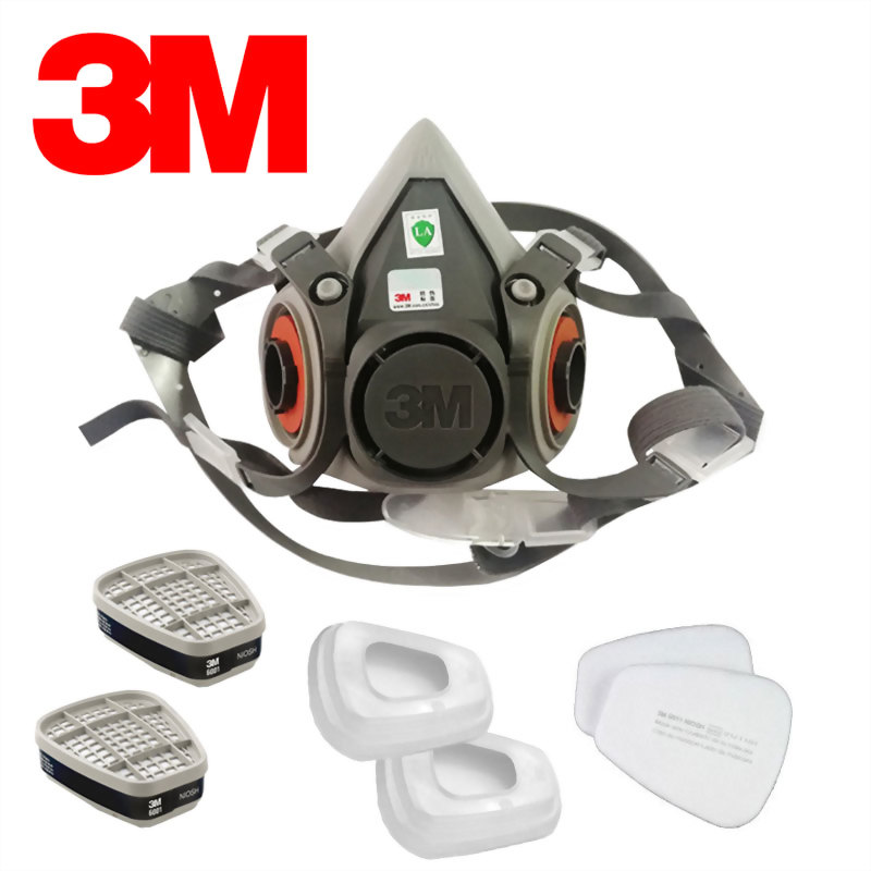 半面式雙罐防毒面具(3M-6200)