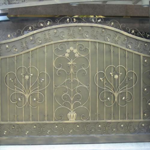 牛擔型鍛造封板電動大門