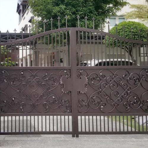 鍛造雙開電動大門