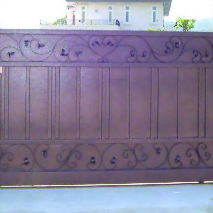 電動單軌單開大門