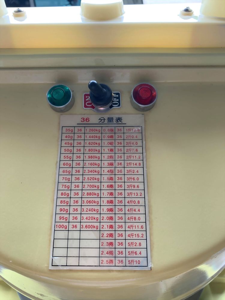 落地型電動麵團分塊機