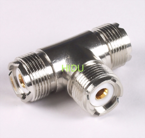 UHF female-female-female T type