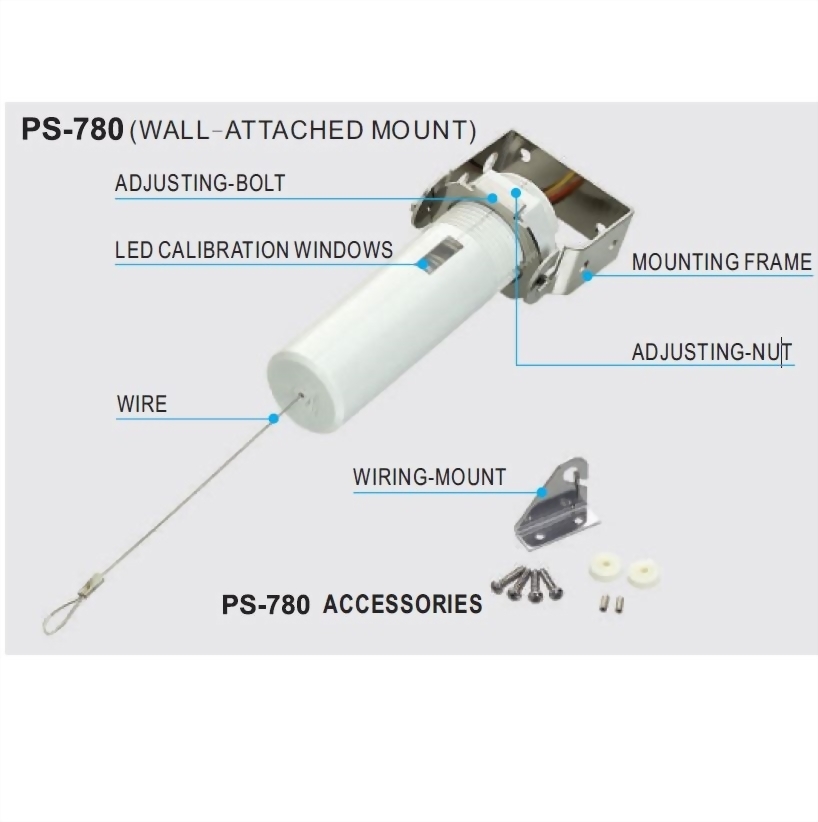 PS-780 Taut Wire Fence Sensor (Wall-Attached Mount)