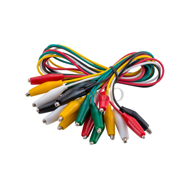 MIXED COLOR TEST LEADS SET WITH 27MM 35MM 44MM ALLIGATOR CLIP JUMPER WIRE X10 9 