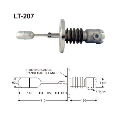 側裝式浮球液位計