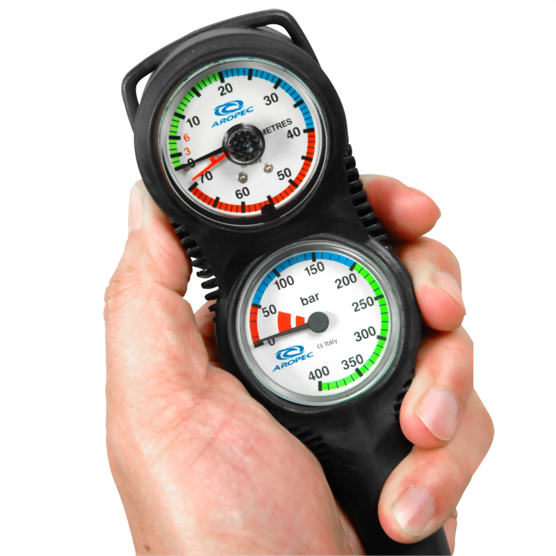 Pressure gauge and depth gauge