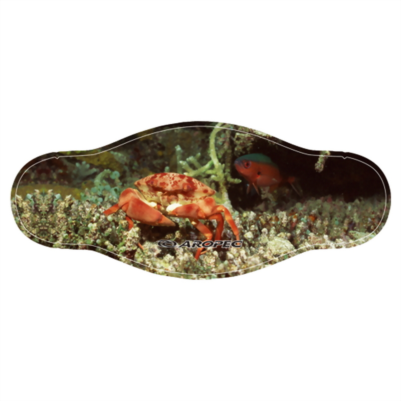 Two Layer 2mm Neoprene Mask Strap With Colorful Marine Animal Picture