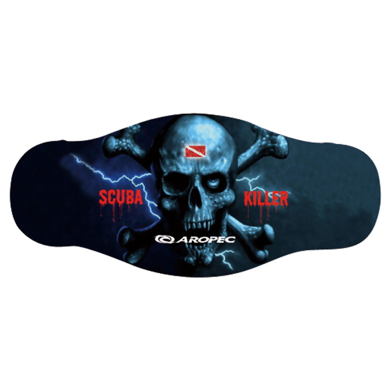 Two Layer 2mm Neoprene Mask Strap With Colorful Marine Animal Picture