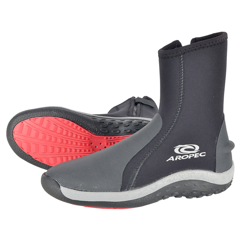 HUIOP 5mm Neoprene Dive Boots - Side Zipper Wetsuit Boots For Men & Women Snorkeling & Scuba