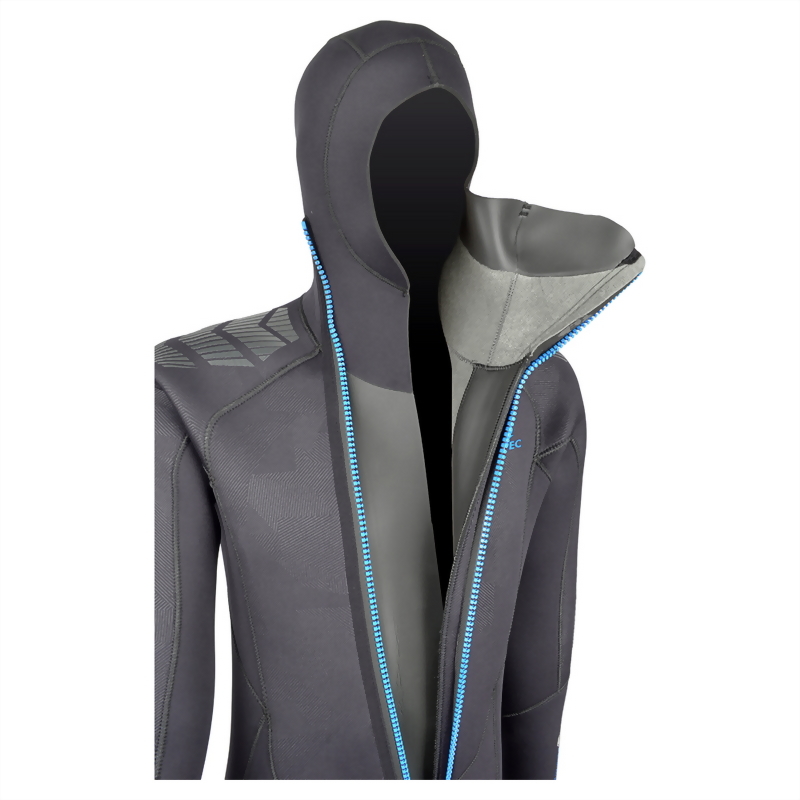 5mm Neoprene hooded semi-dry fullsuit, Man