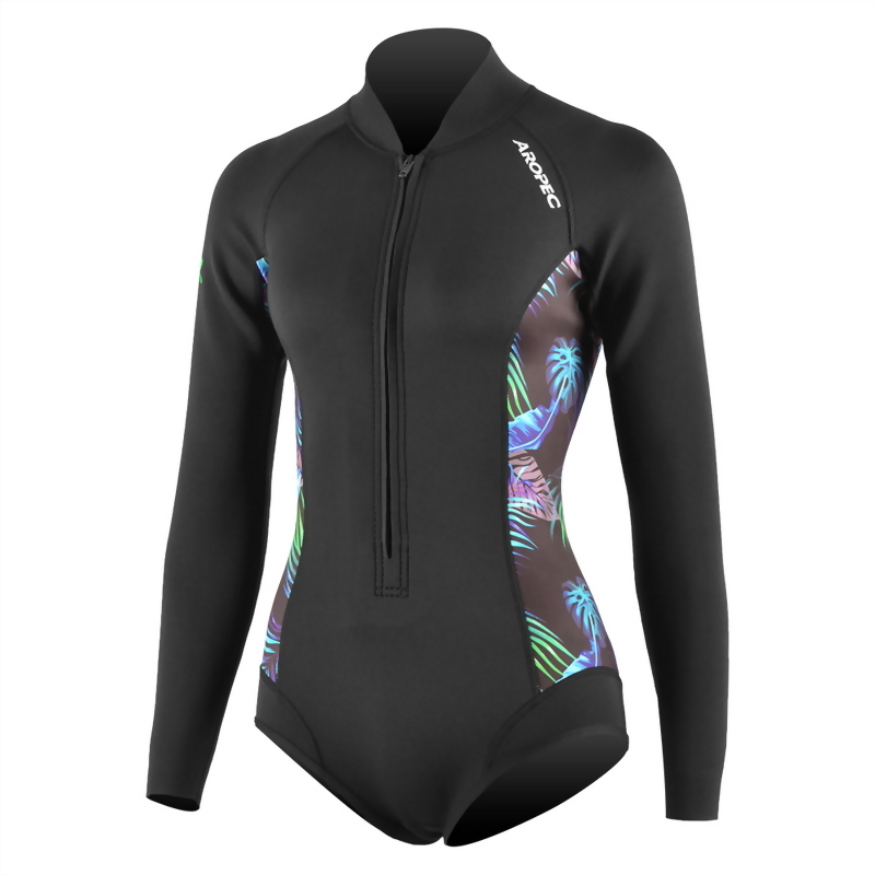 2mm Neoprene 長袖短褲 防寒衣 (比基尼高衩款)