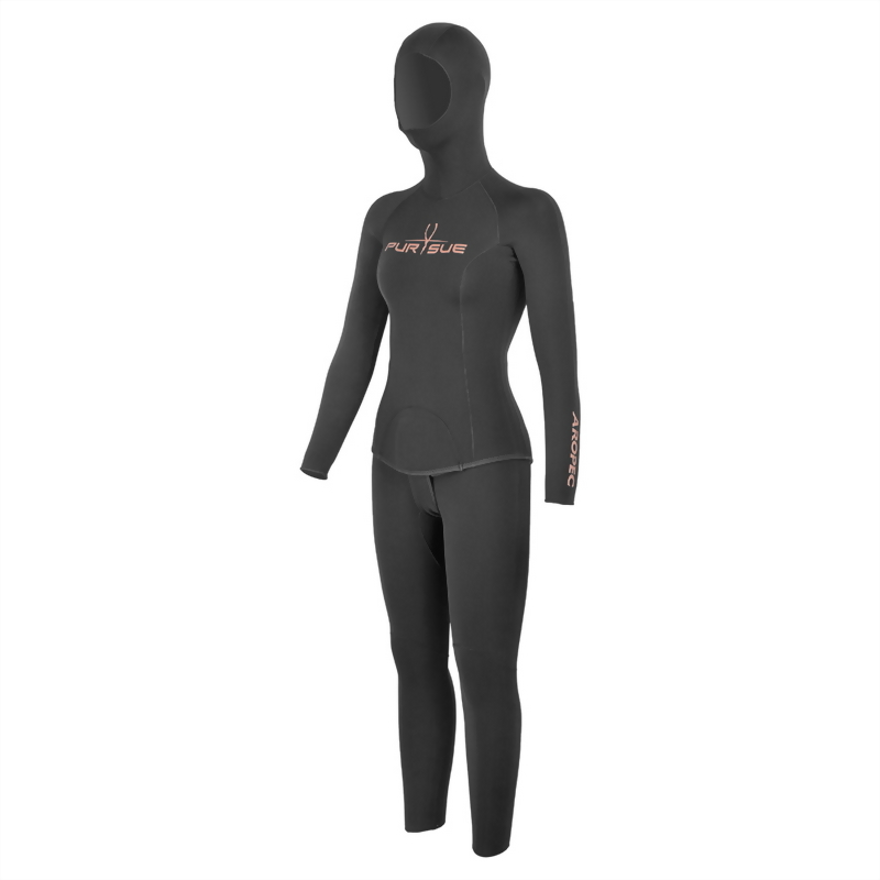 3mm Super-Stretch 2PC Freediving Reverse Suit, Woman