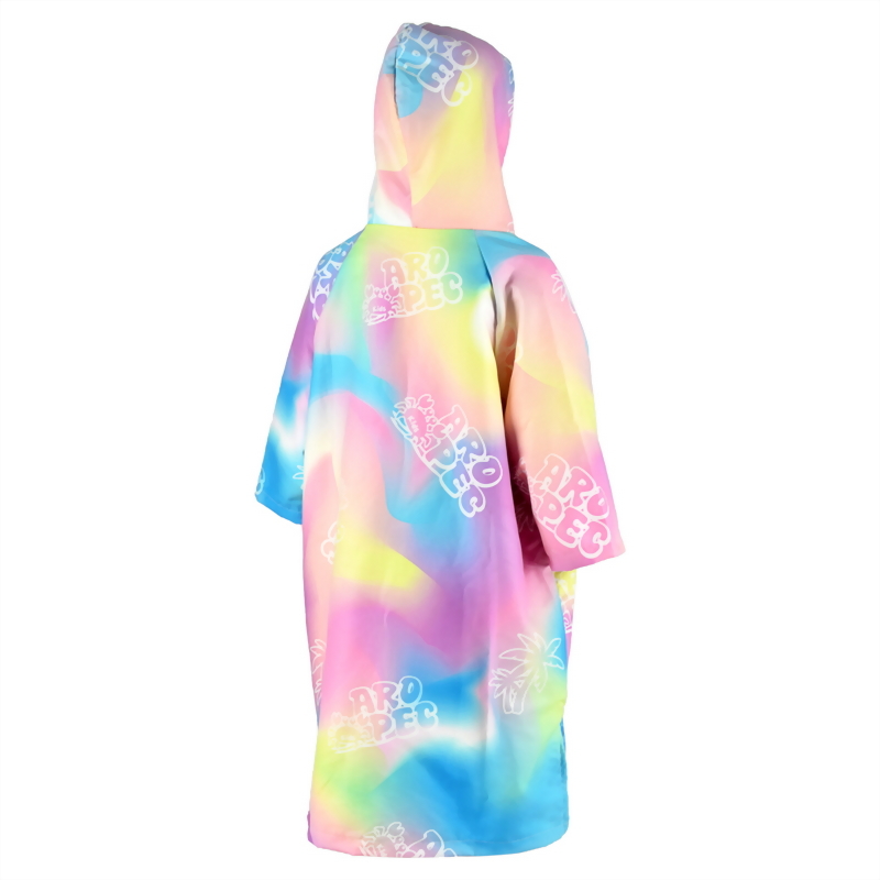 Front Zipper Changing Poncho, colorful graphics, Kids