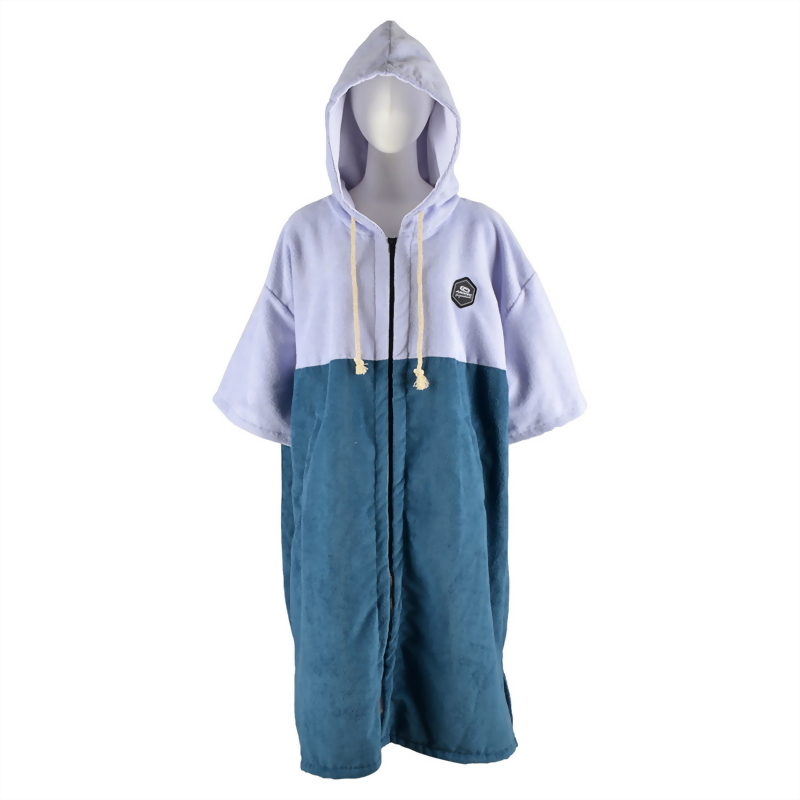 Front Zipper Changing Poncho, Solid Color