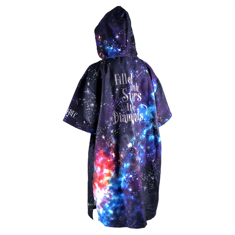 Front Zipper Changing Poncho, colorful graphics