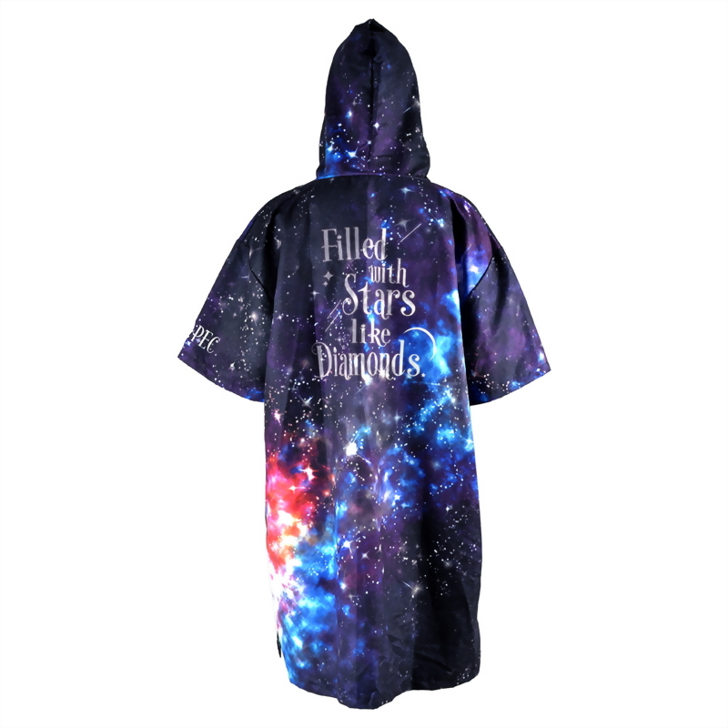 Front Zipper Changing Poncho, colorful graphics