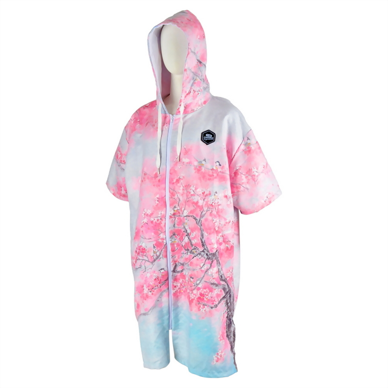 Front Zipper Changing Poncho, colorful graphics