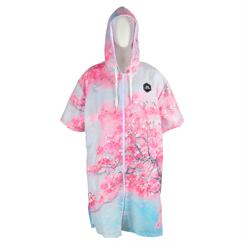Front Zipper Changing Poncho, colorful graphics