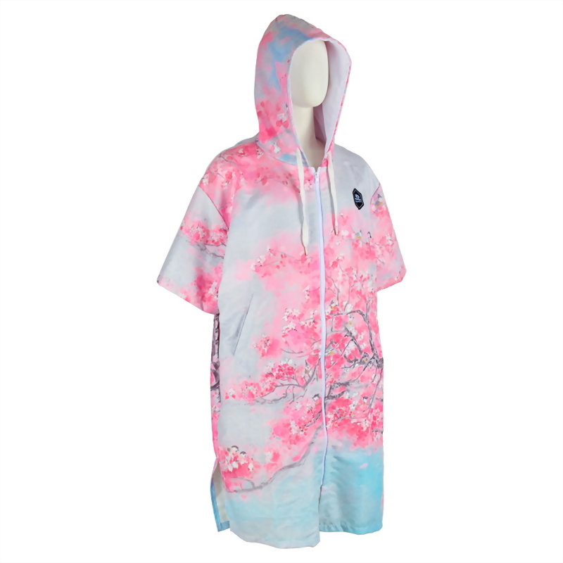 Front Zipper Changing Poncho, colorful graphics