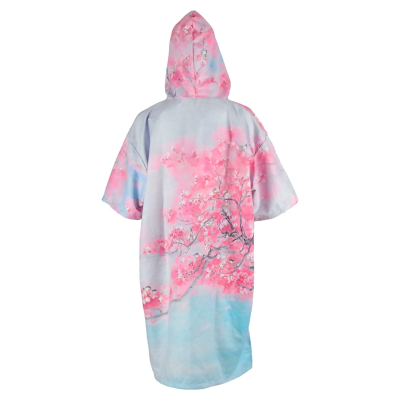 Front Zipper Changing Poncho, colorful graphics