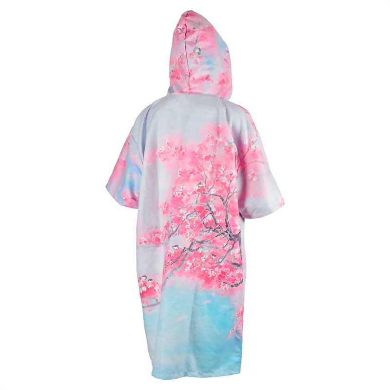 Front Zipper Changing Poncho, colorful graphics