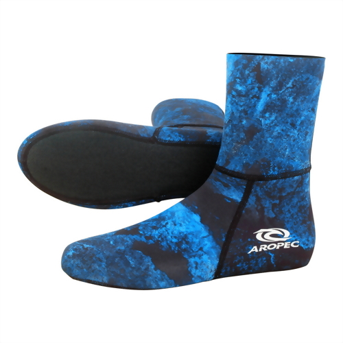 2mm Neoprene迷彩藍打獵潛水襪