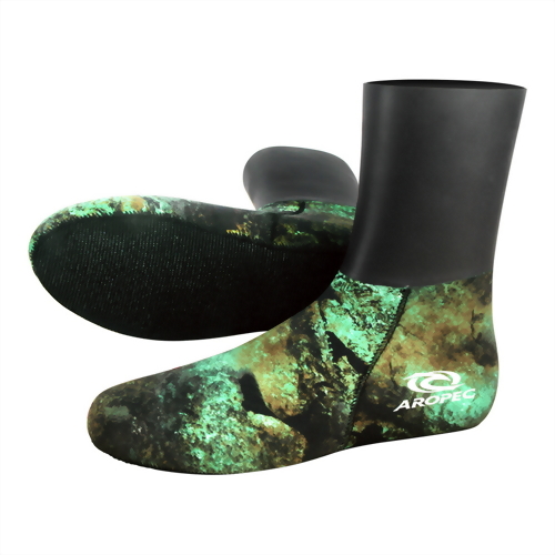 3mm Neoprene迷彩綠打獵潛水襪