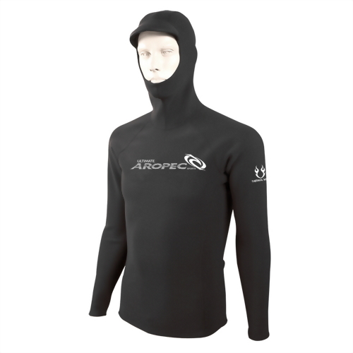 1 5mm Neoprene 長袖頭套式保暖衝浪上衣