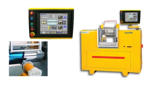 Hands free computerized two roll mills