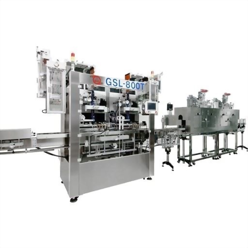 GSL-800T - Auto Shrinkable Label Inserting Machine with Two Sleeve Applicators