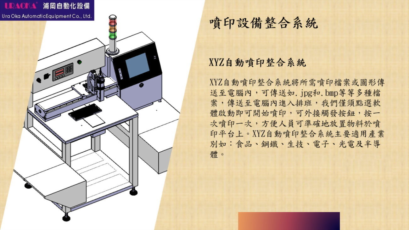 XYZ自動噴印整合系統 1