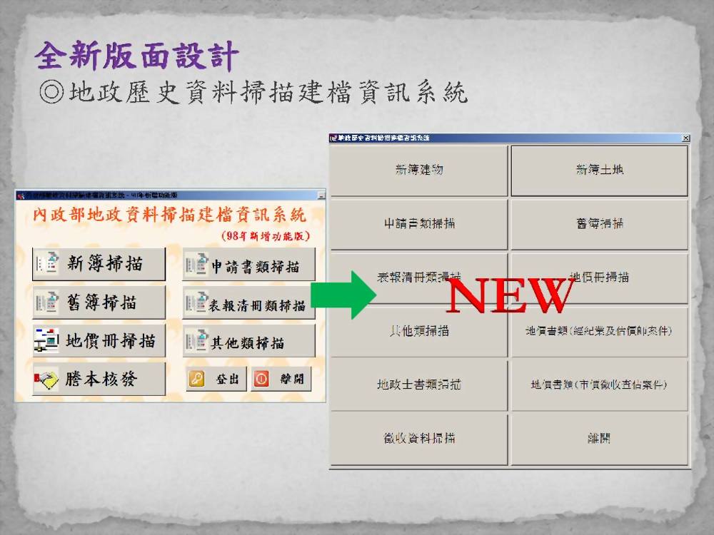 地政歷史資料掃描建檔暨查詢核發系統