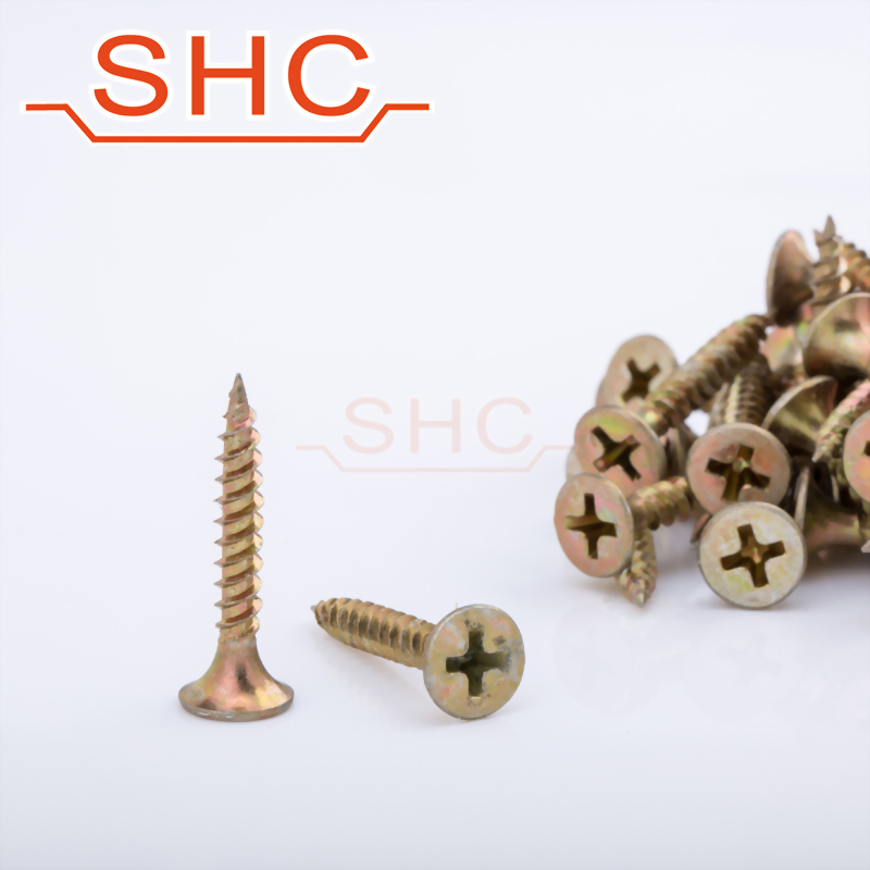Drywall screw bugle head yellow zinc plating