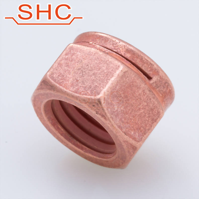 DIN14441 selflocking exhaust manifold copper lock nut