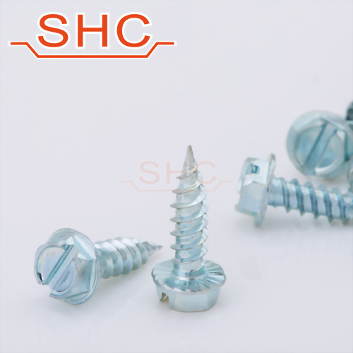 TAPITS drilling screw double lead thread hex washer head with serrations