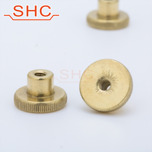 Copper knurled nut
