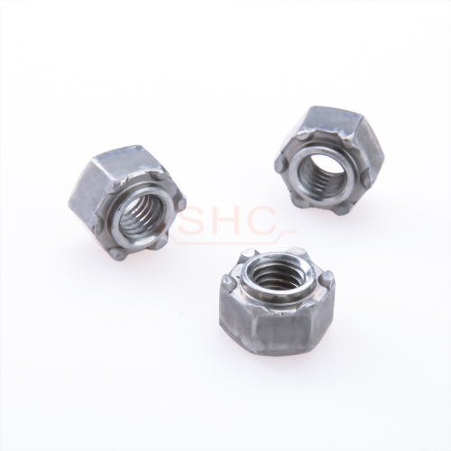 DIIN929 pilot height 6 projection spot hex weld nut carbon steel stainless steel