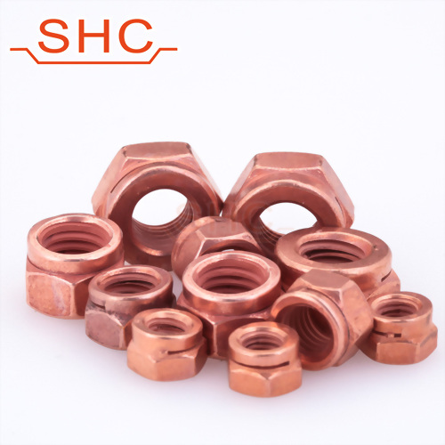 Slotted exhaust copper lock nut