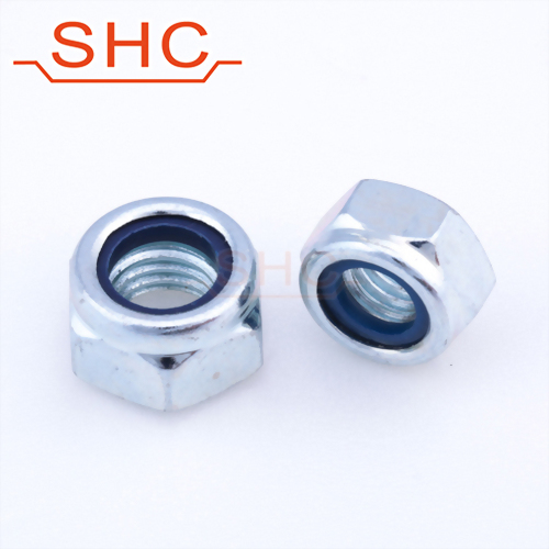DIN982 | DIN985 | DIN6926 | Carbon/Stainless Nylon insert lock Nut (Nyloc nut) blue ring