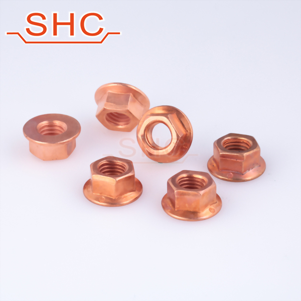 M10 exhaust selflocking nuts copper plating